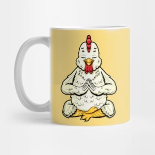 chicken yoga animal cute and funny meditation Mug